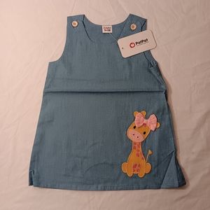 NWT PATPAT Girls Baby Giraffe Design Dress Size 9-12 Months